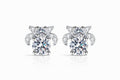 A’URA Moissanite Floral Stud Earrings- 1.00 CT